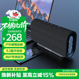 山水（SANSUI）T8户外音响蓝牙音箱多媒体便携式露营桌面音响小型迷你小音箱重低音炮插卡音乐播放器 黑色