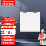 飞雕（FEIDIAO）开关插座面板 118型暗装 功能键模块件自由组合 空调插座小板白色 二开双控功能键（占一位）