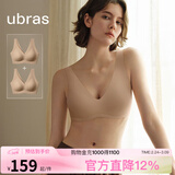 ubras妇女节礼物【2件装】无尺码免拆V领内衣女背心美背色文胸罩无痕 NEW-隐形肤+隐形肤 粉底液色