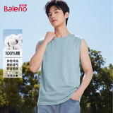 班尼路（Baleno）夏季背心男纯棉重磅透气亲肤休闲百搭打底汗衫简约潮流无袖t恤男