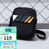 高尔夫GOLF单肩包男士休闲撞色斜挎包男防泼水手机包潮流学生小背包女百搭挂包运动随身挎包 黑色