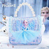 迪士尼（disney）爱莎公主包包手提包实用生日礼物女孩儿童包包女斜挎包小姑娘礼物 【天使羽翼】爱莎蓝色 手提斜跨