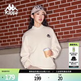 卡帕（Kappa）套头衫情侣男女宽松运动卫衣休闲圆领外套K0CZ2WT93V 浪漫白 L