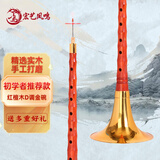 宏艺凤鸣（HongYiFengMing）红檀木D调金碗初学者成人入门通用教学曲谱唢呐全套