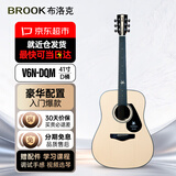BROOK 布洛克V6吉他初学者入门儿童成人民谣木吉他 V6N-DQM原木色丨170cm男女可选