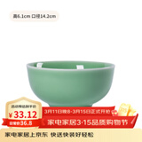 龙泉青瓷米饭碗陶瓷新款创意中式餐具家用加厚吃饭碗大号面汤碗喝粥碗小碗 5.5英寸梅子青碗