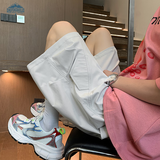 顶峰保罗（Dingfengbaoluo）工装短裤男夏季美式速干宽松休闲百搭运动中裤RF66浅灰色3XL