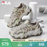 FILA斐乐女鞋休闲鞋鱼刺二代老爹鞋运动鞋增高厚底慢跑鞋SOFIA Ⅱ 银云/羽毛灰-SF 38.5