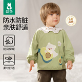 欧孕（OUYUN）宝宝吃饭罩衣围兜防水防油儿童罩衣灯芯绒反穿衣 泡泡时光 73