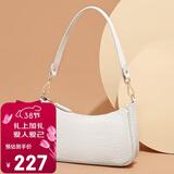 高尔夫（GOLF）单肩包女牛皮女士包包腋下包包女包复古法棍包手提包女妇女节礼物