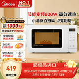 美的（Midea）变频小清新微波炉 液晶屏幕 磨砂面板 小型20L家用 匠心工艺（PM2002）