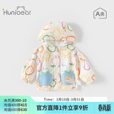 欢喜小熊6个月-3岁婴儿外套女宝宝夏季薄款纯棉连帽遮阳上衣男童衣服