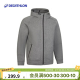 迪卡侬保暖连帽衫男士秋装运动外套男女同款健身上衣情侣外套 4754165