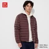 优衣库男装高级轻型羽绒茄克羽绒服外套休闲夹克470067 19 酒红色 M /170/92A