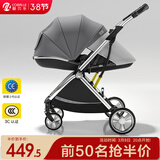 酷贝乐（coballe）婴儿车0-3岁用折叠可坐可躺减震遛娃神器轻便溜娃新生儿宝宝推车 星空灰(轻巧便携+全罩遮阳)