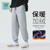 JEANSWEST LIFE真维斯休闲裤子男款冬季加绒运动长裤重磅束脚裤秋冬款男裤潮