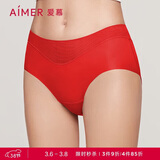 爱慕内裤女经典KiKi裤中腰三角裤轻薄净痕多色AM22100红色