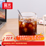 富光高硼硅玻璃杯花茶杯子单层果汁杯牛奶杯带把带刻度水杯男女
