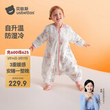 贝肽斯婴儿睡袋暖姜恒温儿童分腿睡袋婴幼儿防踢被睡衣秋冬中厚 甜梦M