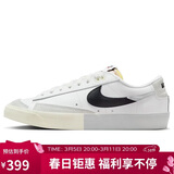 耐克NIKE运动板鞋男复刻BLAZER LOW运动鞋DZ2544-100白黑43