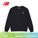 NEW BALANCE NB官方卫衣男款圆领休闲百搭运动长袖套头衫 BK MT41507 XL