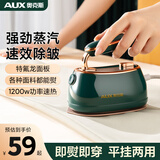 奥克斯（AUX）手持挂烫机家用小型熨烫机蒸汽烫斗便携宿舍烫衣服神器ADY-22A298A祖母绿基础款（特氟龙面板）