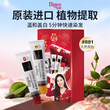 Bigen美源发采快速染发膏（天然黑 881）进口快速染发健康遮白礼盒装