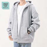 JEANSWEST LIFE真维斯卫衣男生开衫连帽外套春秋厚实透气拉链上衣街头潮流衣服C