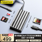 品胜USB/Type-C3.2高速读卡器支持SD/TF4.0/M.2硬盘盒/ CFe A卡适用索尼相机Alpha/FX系列手机平板电脑