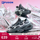 FILAFUSION斐乐硬糖3厚底老爹鞋新款女鞋增高运动鞋休闲鞋子 黑/烟灰珍珠-BS 40