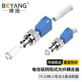 博扬（BOYANG） 电信级阴阳式光纤耦合器 FC公-LC母 光纤法兰盘适配器光纤延长对接头 1个装 BY-FY35