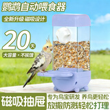 飞主流鹦鹉自动喂食器谷壳分离防溅鸟食盒鹦鹉玩具鹦鹉喂食器防撒大容量
