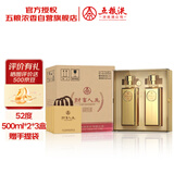 五粮液股份 财富人生金砖双支礼盒 纯粮酒 52度500ml*2瓶*3盒 送礼佳品