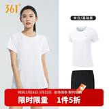 361°跑步运动套装女士夏季衣服新款休闲短袖短裤两件套662414001H-1