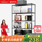 溢彩年华置物架落地仓库货架可组装家用阳台杂物架储物架客厅收纳架2607