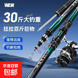 活动海杆抛竿套装鲢鳙海钓鱼竿甩杆超硬远投竿全套全金属巨物海竿 3.6m（活动） 裸竿【经典款】（只有竿子）