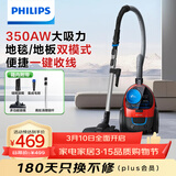 飞利浦（PHILIPS）家用吸尘器卧式手持大功率强力除螨吸毛吸灰吸尘器FC9351