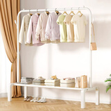 华恺之星晾衣架落地晾衣杆室内挂衣架阳台卧室晒衣架衣服架YJ98白1.5米