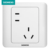 西门子（SIEMENS） 开关插座 墙壁插座大间距电源86型插座远景雅白 错位五孔插座