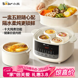 小熊（Bear）电炖盅隔水炖汤盅电炖锅燕窝炖盅煲汤炖汤陶瓷全自动家用3-4人炖蒸煮一体多功能锅4.1L DDZ-J25H5