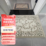 致尚美学欧美式加厚加密地垫 入户门垫脚垫厨房长条垫 卫生间吸水防滑垫 棉麻底-加厚高密【驼色】 80cm*120cm