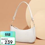 高尔夫（GOLF）单肩包女牛皮女士包包腋下包包女包复古法棍包手提包女生日礼物