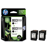 惠普(HP)原装803墨盒deskjet 2132 dj2131 1112 2621 2622 803双黑 套装（155页+155页）