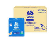 维达擦手纸1层200抽*10包L码  商用纸巾酒店洗手间抽纸整箱 VS2290-A