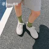 Pansy盼喜女鞋小白鞋板鞋厚底休闲鞋透气百搭舒适鞋子4193 白色 38