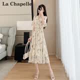 拉夏贝尔（La Chapelle）短袖连衣裙女装春夏新款2026小个子温柔风气质显瘦碎花夏天裙子 图片色 L