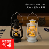智能小夜灯迷你复古马灯小宫灯床头暖光伴睡起夜桌面灯饰摆件礼物拍摄背景 迷你复古小夜灯-白色