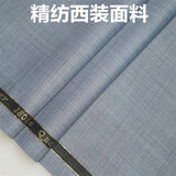 名品天成（MPTISON）精纺70%羊毛夏季西装面料毛料布料 西服布料 西装西裤职业装私人 浅灰色1米价格 多拍连在一起