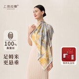 上海故事100%桑蚕丝春季新品丝绸丝巾女送妈妈中秋节生日礼物大方巾礼盒款