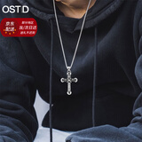 奥斯坦汀十字架项链男士钛钢吊坠高级潮流复古情人节生日礼物送男生友老公 配链60CM